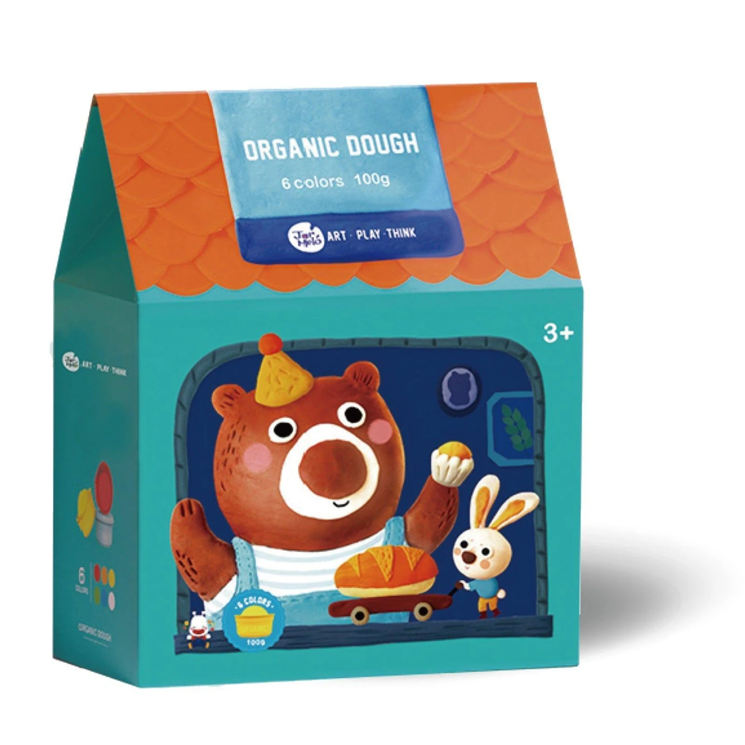 Jar Melo Organic Dough - 6 Colours Craft Kit 3 Jar Melo Organic Dough - 6 Colours Craft Kit - Image 2