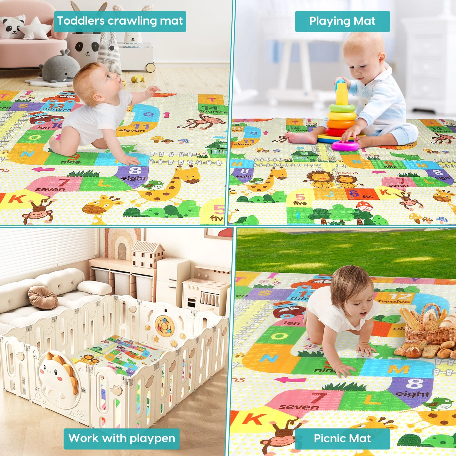 Baby Foldable Play Mat 12 Baby Foldable Play Mat - Image 10