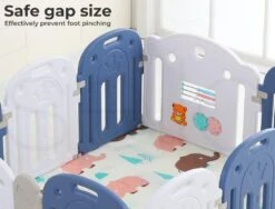 Kids Baby Playpen Safety 10 Panel With Music Toy Blue -Baby Products Shop kids baby playpen safety 10 panel with music toy blue lupipop 11