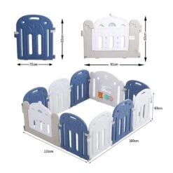 Kids Baby Playpen Safety 10 Panel With Music Toy Blue -Baby Products Shop kids baby playpen safety 10 panel with music toy blue lupipop 3