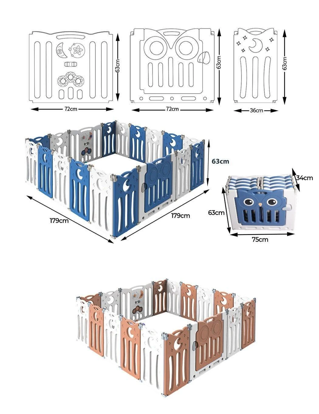Kids Baby Playpen Toddler Fence With Music Toy 14 Kids Baby Playpen Toddler Fence With Music Toy - Image 12