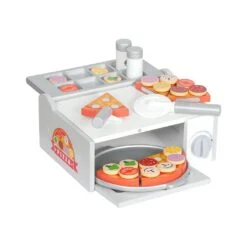 Kids Kitchen Play Set Wooden Toys Children Cooking Pizza Role