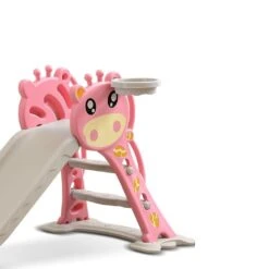 Kids Slide Outdoor Basketball Play Set - Pink -Baby Products Shop kids slide outdoor basketball play set pink lupipop 3
