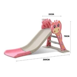 Kids Slide Outdoor Basketball Play Set - Pink -Baby Products Shop kids slide outdoor basketball play set pink lupipop 4