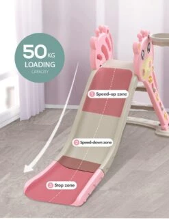 Kids Slide Outdoor Basketball Play Set - Pink -Baby Products Shop kids slide outdoor basketball play set pink lupipop 8