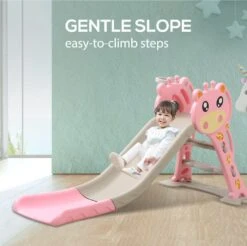 Kids Slide Outdoor Basketball Play Set - Pink -Baby Products Shop kids slide outdoor basketball play set pink lupipop 9