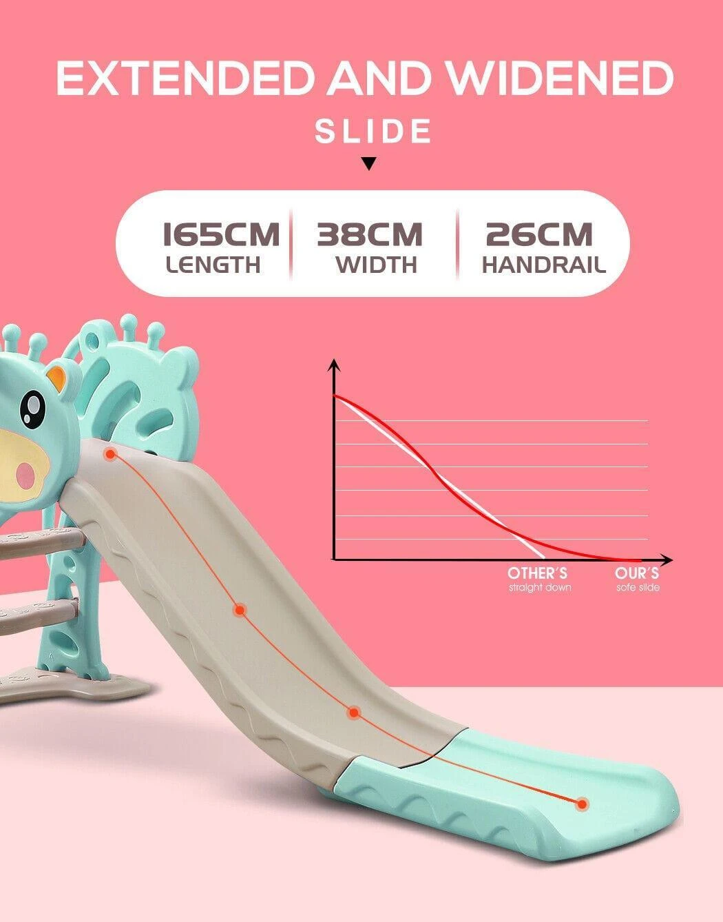 Kids Slide Outdoor PlaySet - Green 14 Kids Slide Outdoor PlaySet - Green - Image 12