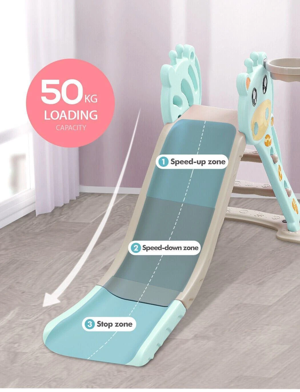 Kids Slide Outdoor PlaySet - Green 11 Kids Slide Outdoor PlaySet - Green - Image 9