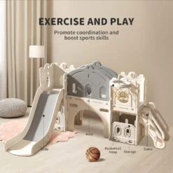 Kids Slide Set With Basketball Ring Hoop -Baby Products Shop kids slide set with basketball ring hoop lupipop 13