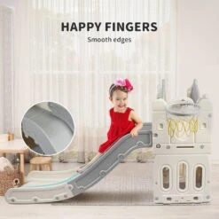 Kids Slide Set With Basketball Ring Hoop -Baby Products Shop kids slide set with basketball ring hoop lupipop 3