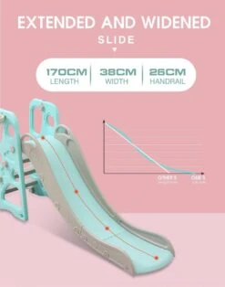 Kids Slide Swing Basketball Ring Play Set - Green -Baby Products Shop kids slide swing basketball ring play set green lupipop 12