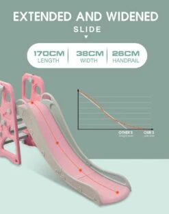 Kids Slide Swing Basketball Ring Play Set - Pink -Baby Products Shop kids slide swing basketball ring play set pink lupipop 10