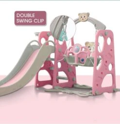 Kids Slide Swing Basketball Ring Play Set - Pink -Baby Products Shop kids slide swing basketball ring play set pink lupipop 6