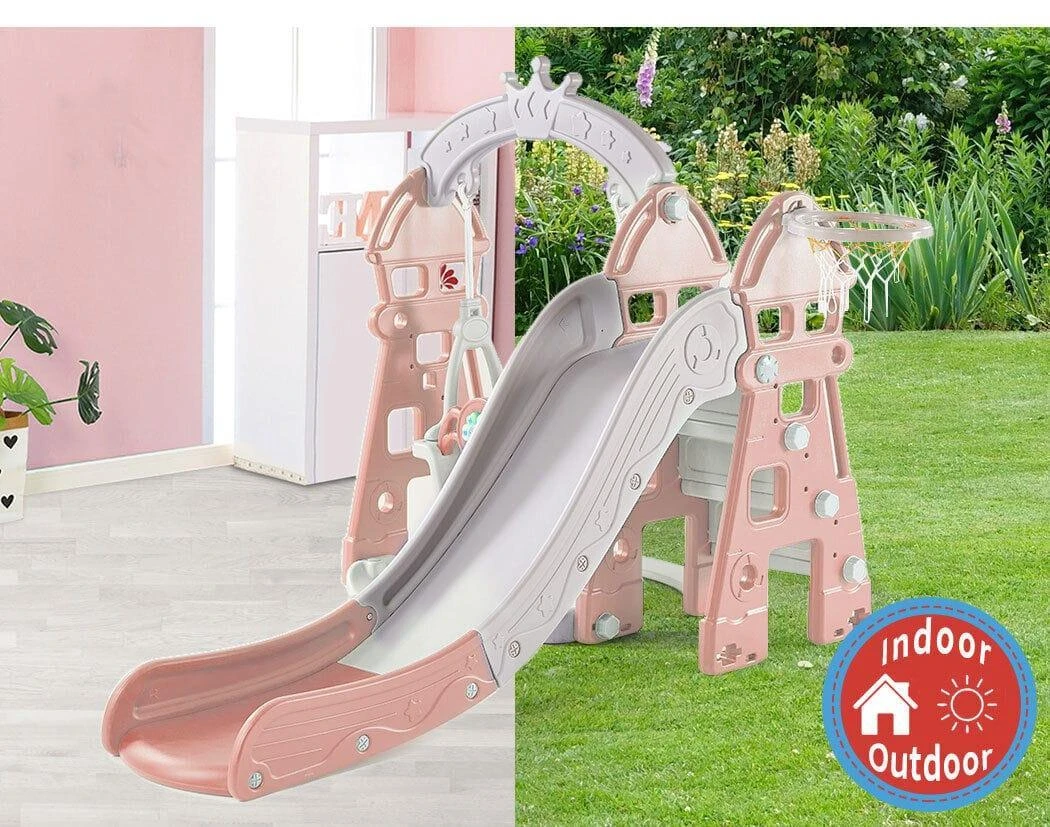 Kids Slide Swing With Basketball Ring Hoop 11 Kids Slide Swing With Basketball Ring Hoop - Image 10
