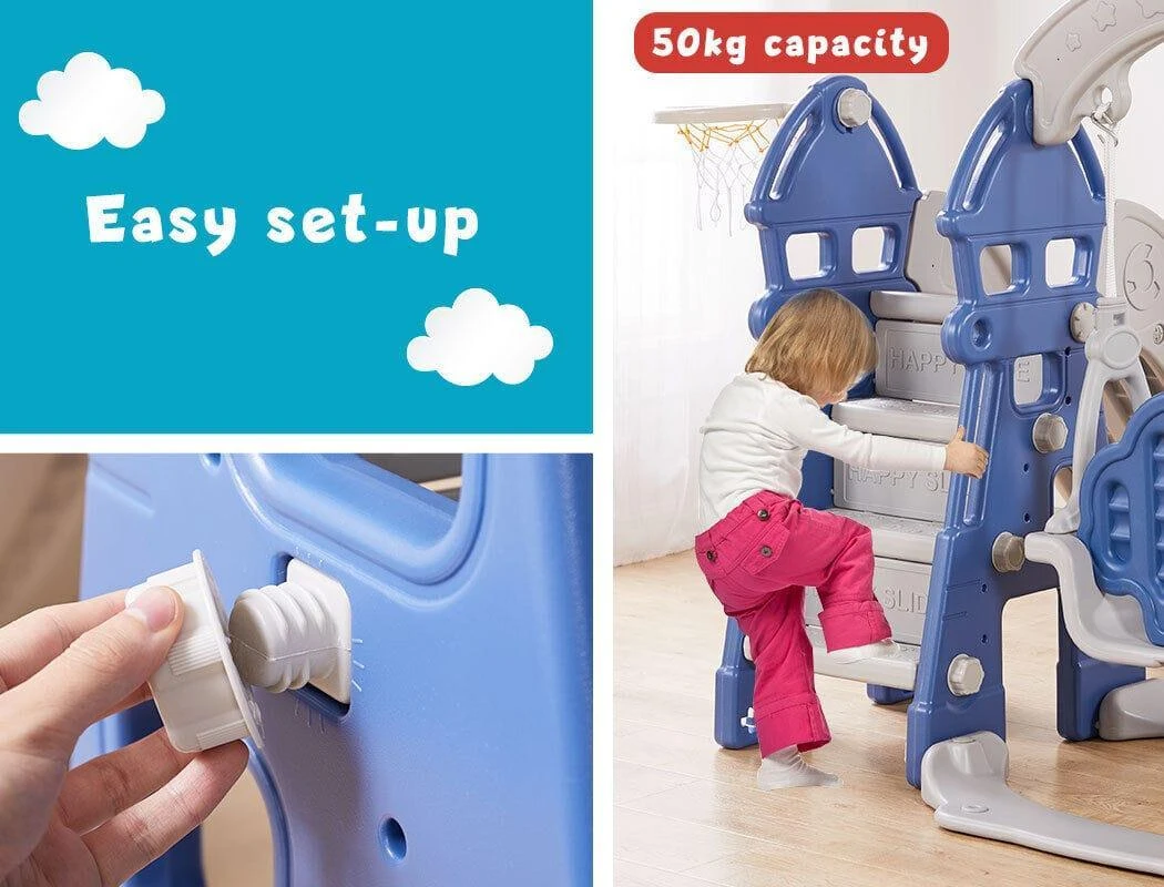 Kids Slide Swing With Basketball Ring Hoop 12 Kids Slide Swing With Basketball Ring Hoop - Image 11