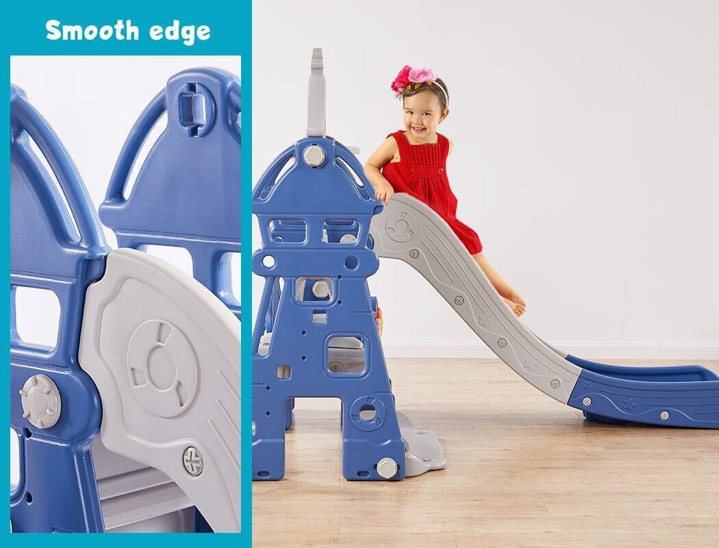 Kids Slide Swing With Basketball Ring Hoop 13 Kids Slide Swing With Basketball Ring Hoop - Image 12