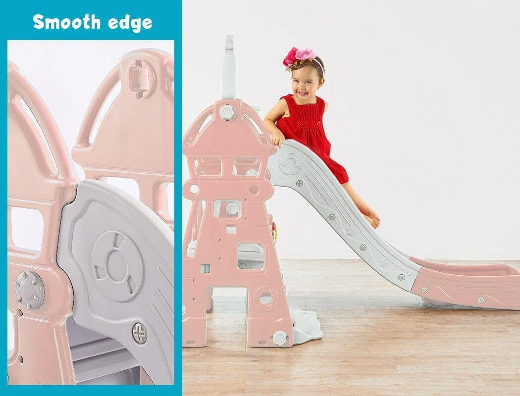 Kids Slide Swing With Basketball Ring Hoop 8 Kids Slide Swing With Basketball Ring Hoop - Image 7