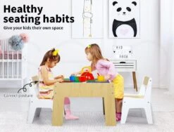 Kids Wooden Table & Chair Set 3-Piece With Building Blocks 27 Kids Wooden Table & Chair Set 3-Piece With Building Blocks -Baby Products Shop kids wooden table and chair set 3 piece with building blocks lupipop 12