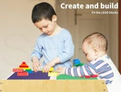 Kids Wooden Table & Chair Set 3-Piece With Building Blocks 29 Kids Wooden Table & Chair Set 3-Piece With Building Blocks -Baby Products Shop kids wooden table and chair set 3 piece with building blocks lupipop 14