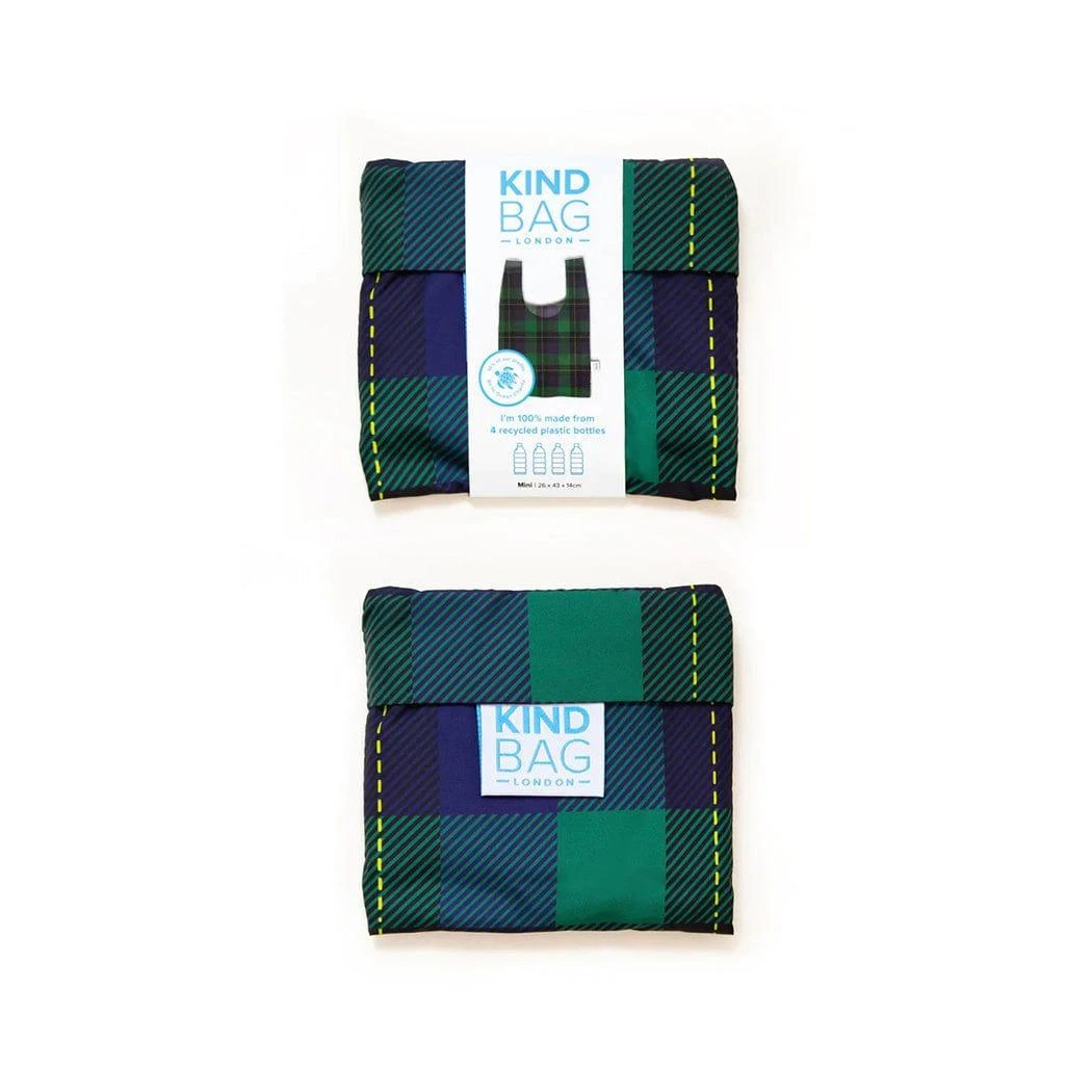 KIND BAG Reusable Bag - Mini | Tartan 3 KIND BAG Reusable Bag - Mini | Tartan - Image 2