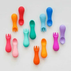 Marcus & Marcus -Palm Grasp Silicone Spoon & Fork Set -Baby Products Shop marcus and marcus palm grasp silicone spoon and fork set lupipop 5
