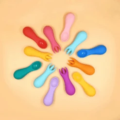 Marcus & Marcus -Palm Grasp Silicone Spoon & Fork Set -Baby Products Shop marcus and marcus palm grasp silicone spoon and fork set lupipop 7