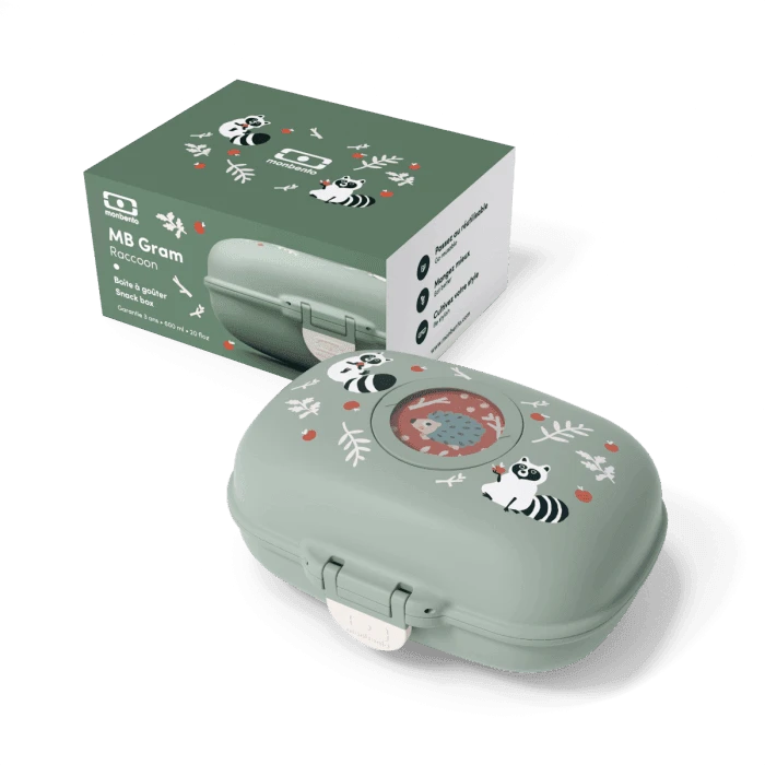 Monbento Gram Snack Box-Green Raccoon 8 Monbento Gram Snack Box-Green Raccoon - Image 6