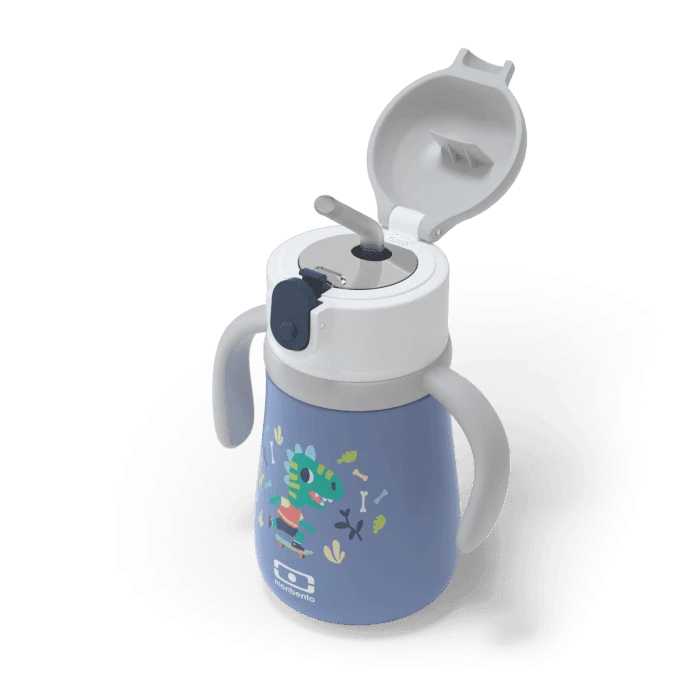 Monbento MB Stram Insulated Kids Bottle- Blue Dino 6 Monbento MB Stram Insulated Kids Bottle- Blue Dino - Image 4