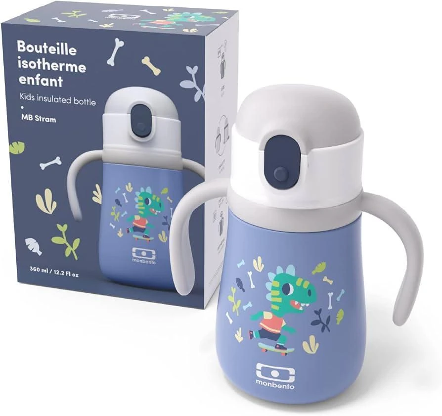 Monbento MB Stram Insulated Kids Bottle- Blue Dino 9 Monbento MB Stram Insulated Kids Bottle- Blue Dino - Image 7