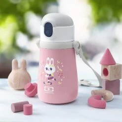 Monbento MB Stram Insulated Kids Bottle-Pink Bunny -Baby Products Shop monbento mb stram insulated kids bottle pink bunny lupipop 7