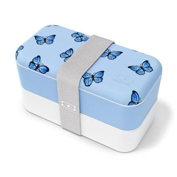 Monbento Original Graphic 1L Lunch Bento Box- Blue Butterfly 3 Monbento Original Graphic 1L Lunch Bento Box- Blue Butterfly
