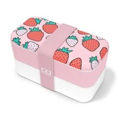 Monbento Original Graphic 1L Lunch Bento Box-Strawberry