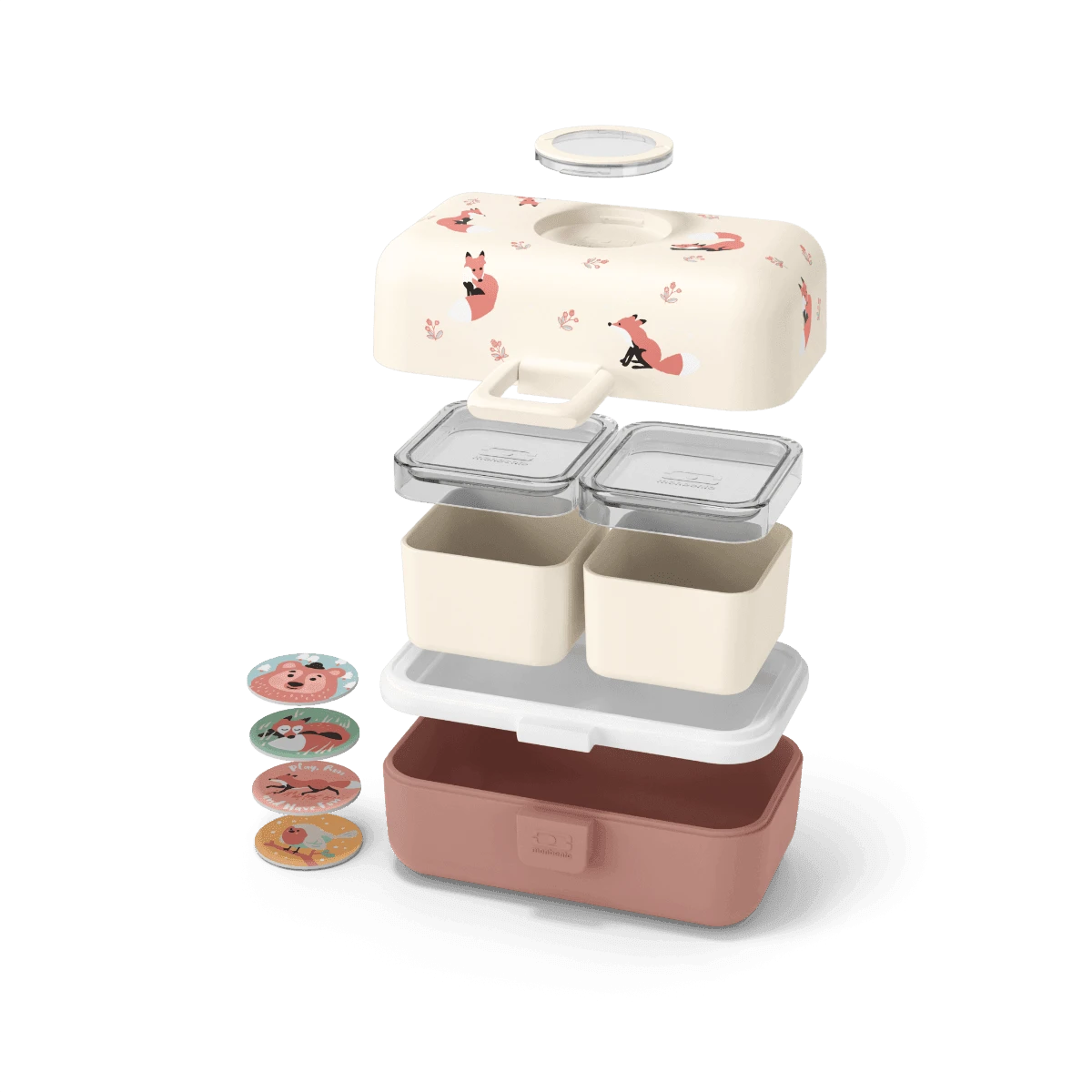 Monbento Tresor Graphic Kids's Bento Box- Cinnamon Fox 6 Monbento Tresor Graphic Kids's Bento Box- Cinnamon Fox - Image 4