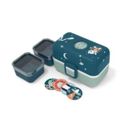 Monbento Tresor Graphic Kids's Bento Box- Cosmic Blue -Baby Products Shop monbento tresor graphic kids s bento box cosmic blue lupipop 5