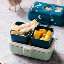 Monbento Tresor Graphic Kids's Bento Box- Cosmic Blue -Baby Products Shop monbento tresor graphic kids s bento box cosmic blue lupipop 6