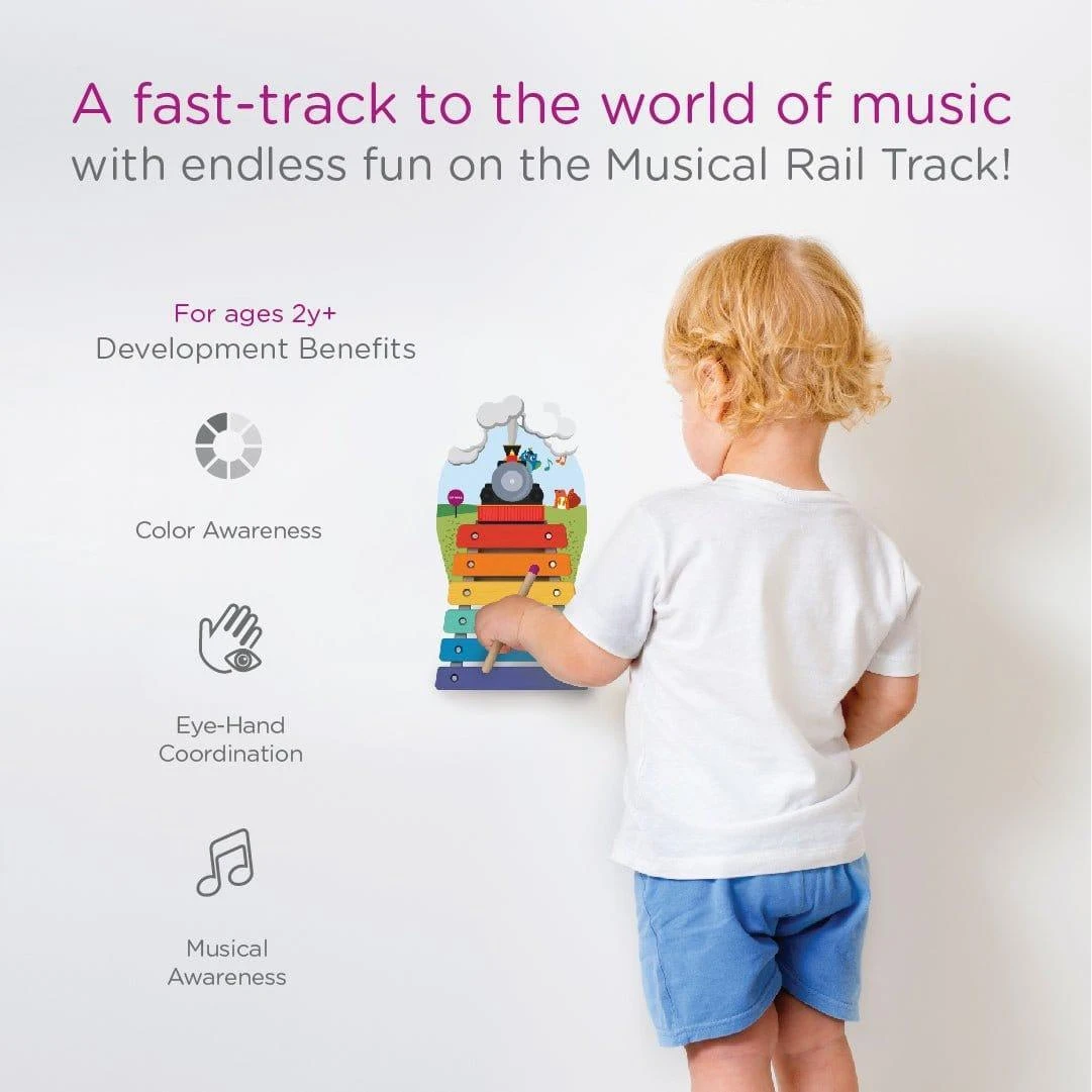 Oribel VertiPlay Wall Toy: Musical Rail Track Xylophone 5 Oribel VertiPlay Wall Toy: Musical Rail Track Xylophone - Image 3