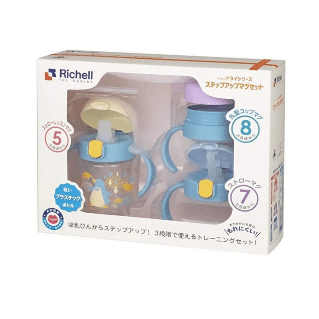 Richell - Tli Straw Mug Set R Blue Yellow Bear 4 Richell - Tli Straw Mug Set R Blue Yellow Bear - Image 2