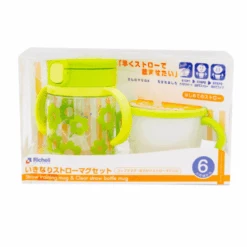RICHELL TLI Straw Training Mug & Clear Straw Bottle