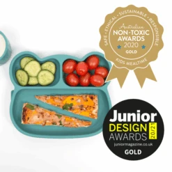 We Might Be Tiny Bear Stickie Plate- Blue Dusk 14 We Might Be Tiny Bear Stickie Plate- Blue Dusk -Baby Products Shop we might be tiny bear stickie plate blue dusk lupipop 3