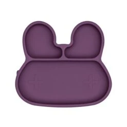 We Might Be Tiny Bunny Stickie Plate Plum