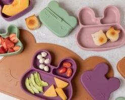 We Might Be Tiny Bunny Stickie Plate Plum -Baby Products Shop we might be tiny bunny stickie plate plum lupipop 3