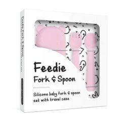 We Might Be Tiny Feedie Fork Spoon Set- Powder Pink -Baby Products Shop we might be tiny feedie fork spoon set powder pink lupipop 4
