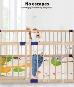Wooden Playpen Premium Pine Wood Large Size -Baby Products Shop wooden playpen premium pine wood large size lupipop 10
