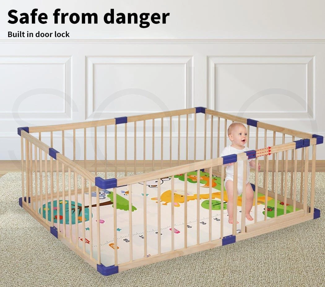 Wooden Playpen Premium Pine Wood Medium Size 12 Wooden Playpen Premium Pine Wood Medium Size - Image 10
