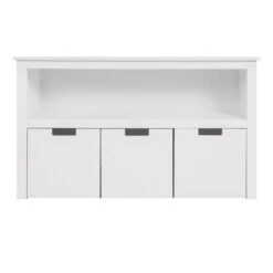 Wooden Toy Storage Unit And Display Organizer With Bookshelf