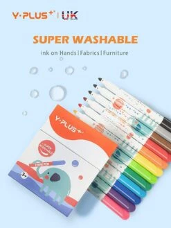 YPLUS Elephant Watercolor JUMBO Markers Set 13 YPLUS Elephant Watercolor JUMBO Markers Set -Baby Products Shop yplus elephant watercolor jumbo markers set lupipop 4